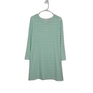 STS Preppy Lightweight Mint Green Striped Gold Zipper Dress